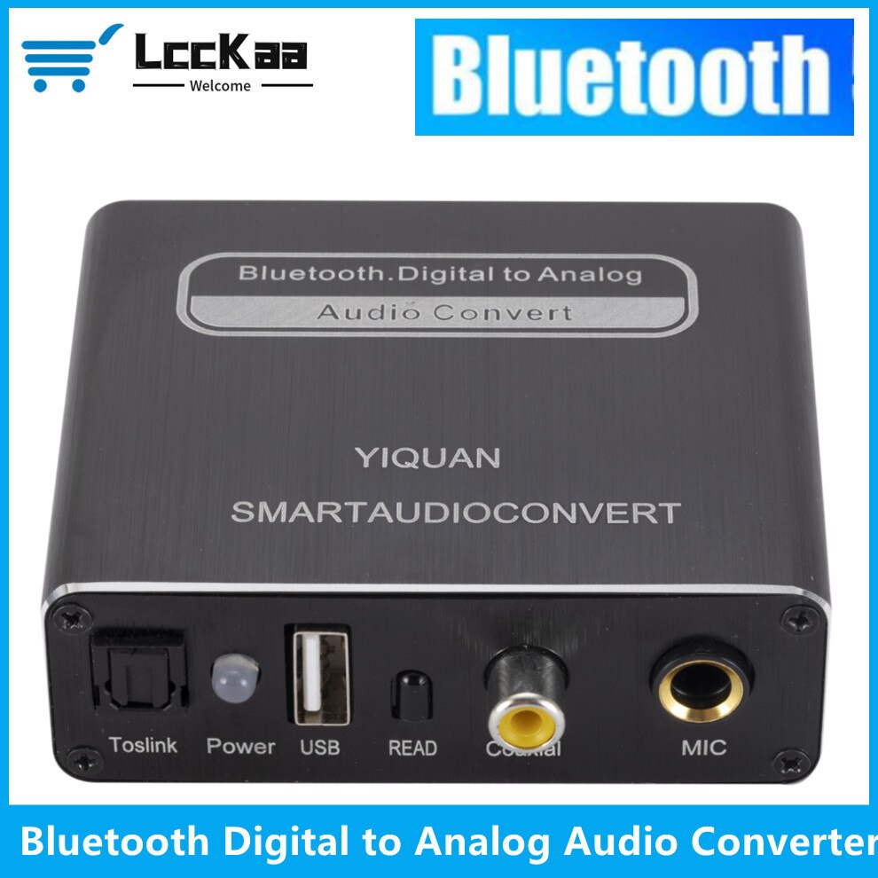 Lcckaa Dac Digitaal Naar Analoog Audio Converter Bluetooth 5.0 Compatibel Adapter Afspelen Microfoon Afstandsbediening Audio Decoder