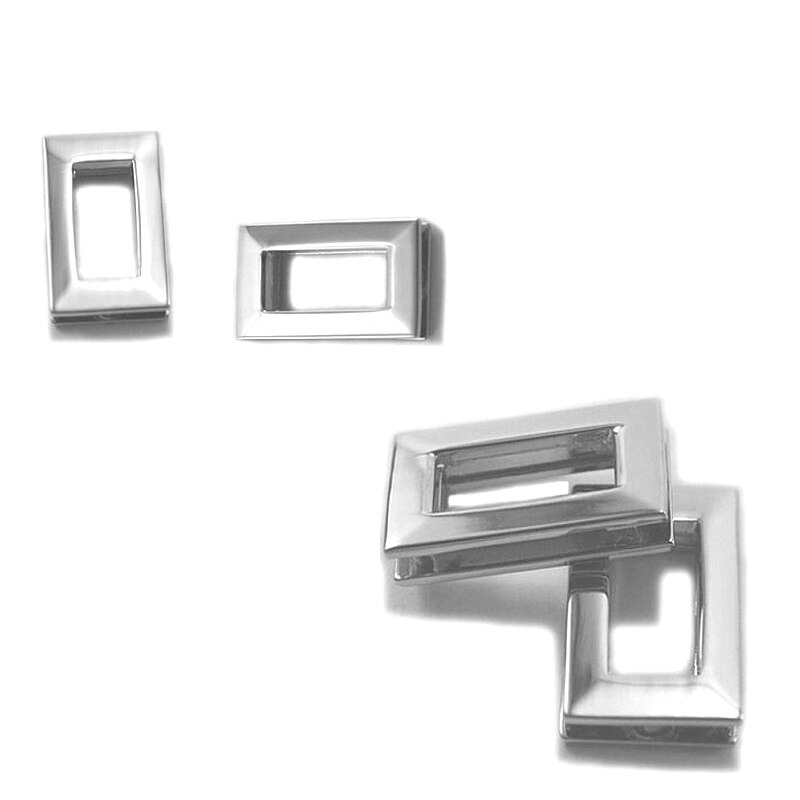 3/4 pouce rectangulaire/carré vis arrière oeillet, finition Nickel