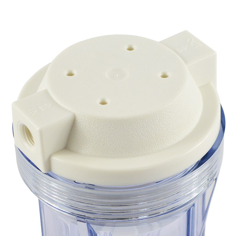 ATWFS 10 "boîtier de filtre à eau 1/4" ou 1/2 ''Ports bol transparent pour Aquarium purificateur d'eau sous évier/osmose inverse