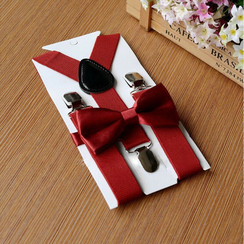 Trend Boys Kids Adjustable Suspenders Bow Tie Set Baby Toddler Girls Child Casual Elastic Classic Accessories: 1
