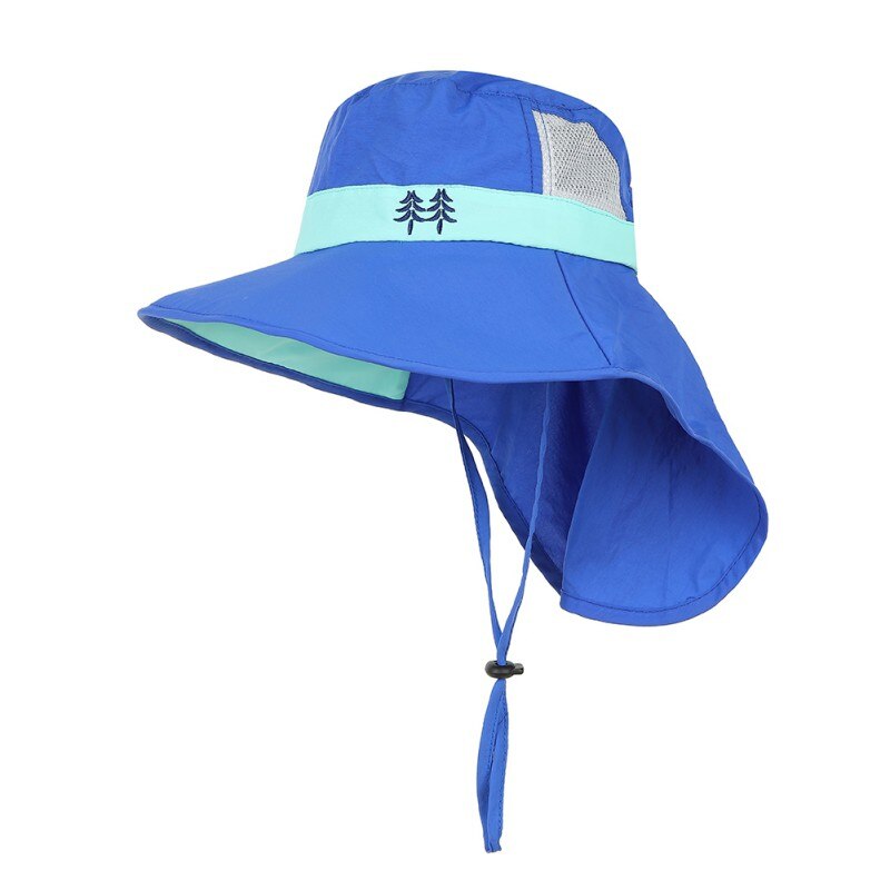 Kinderen Zonnehoed Kinderen Brede Rand Zomer Strand Hoed Meisjes Outdoor Reizen Emmer Cap Casual Visser Caps Sportkleding Accessoires: BL