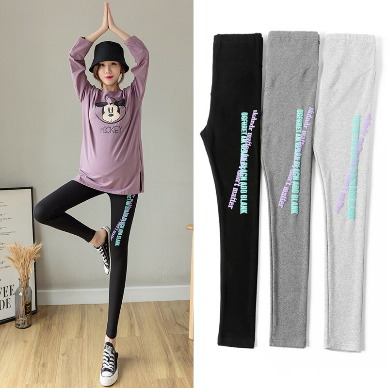 31973# Maternity pants Summer Cotton Adjustable Elastic Waist Belly Support Pants Maternity Leggings Maternity Trousers