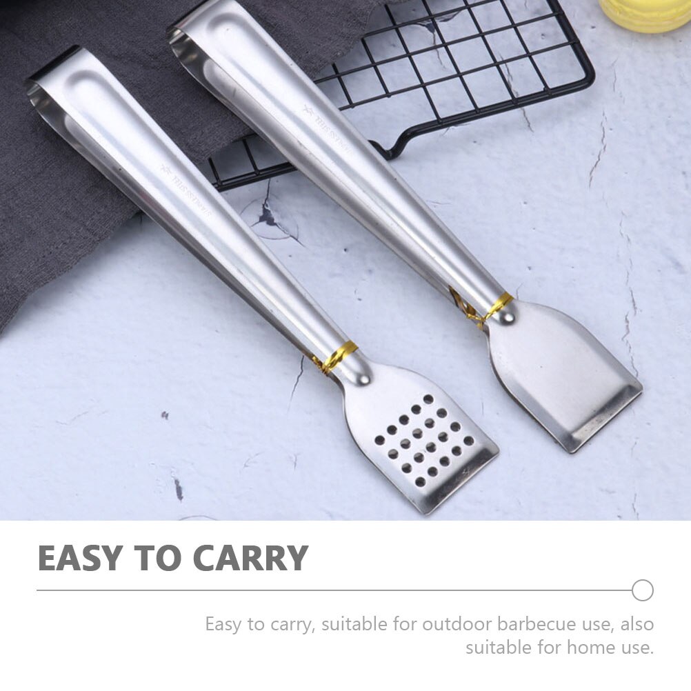 4 Pcs Stainless Steel Food Clip Barbecue Clip Multi-purpose Food Tong Bread Tong