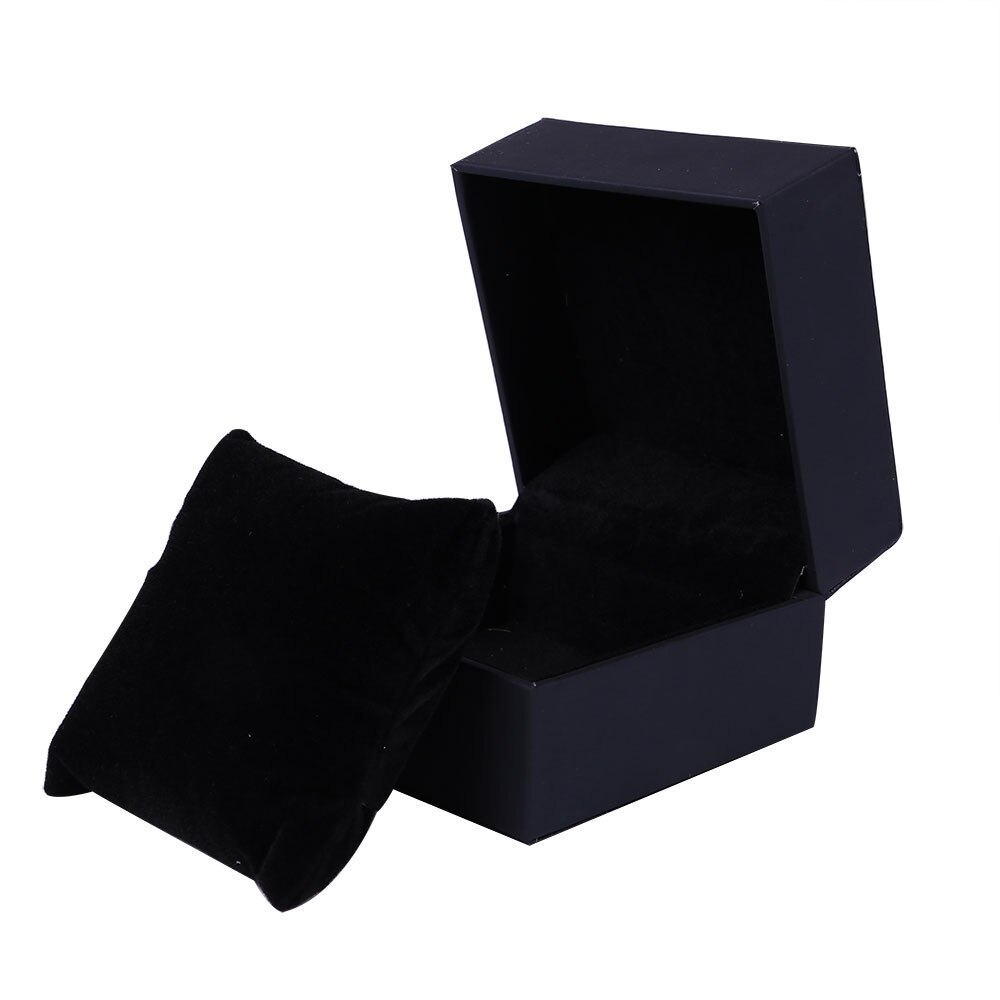 Lyxig klocklåda lädersmycken delikat papper kartong armband armband armbandsur smyckeskrin förvaringsbox  a1