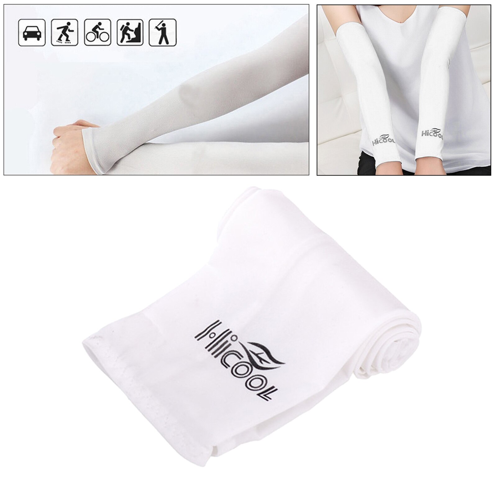 UV Sun Protection Cooling Arm Sleeves UPF 50+ Cycling Golf Outdoor Sports Arm Protector Guard- Elastic, Quick-Drying, Breathable