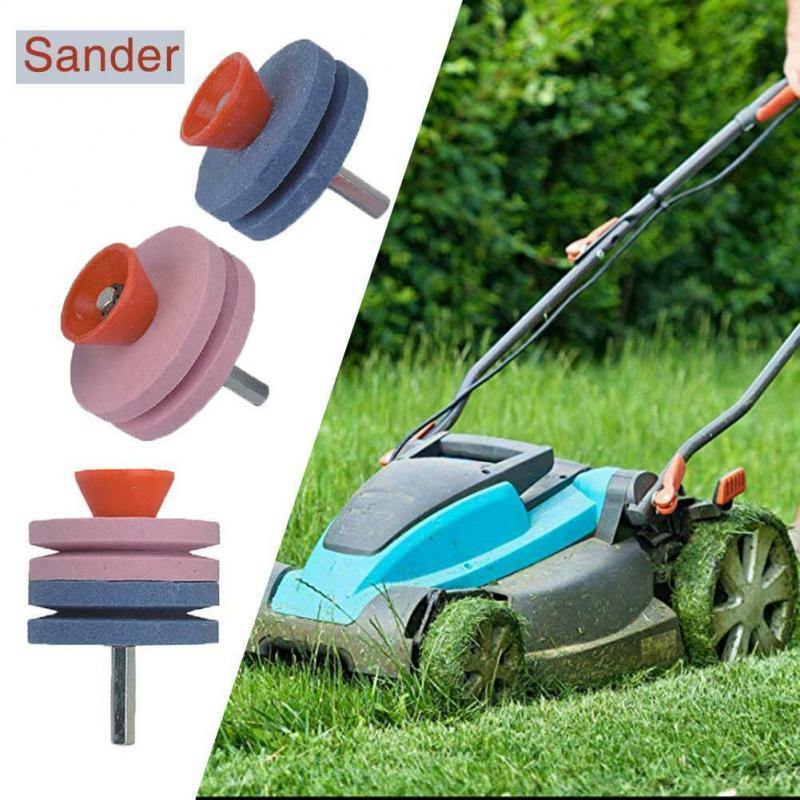 Lawnmower Blade Sharpener Saw Blade Sharpening Grindstone Garden Lawn Mower Sharpener Grinder Wheel For Drill Cutting Tool Hex