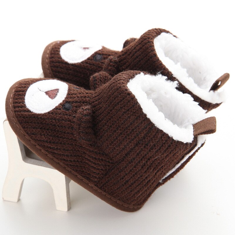 Botas de inverno do bebê infantil da criança recém-nascido bonito dos desenhos animados urso sapatos meninas meninos primeiros caminhantes quente snowfield booties boot