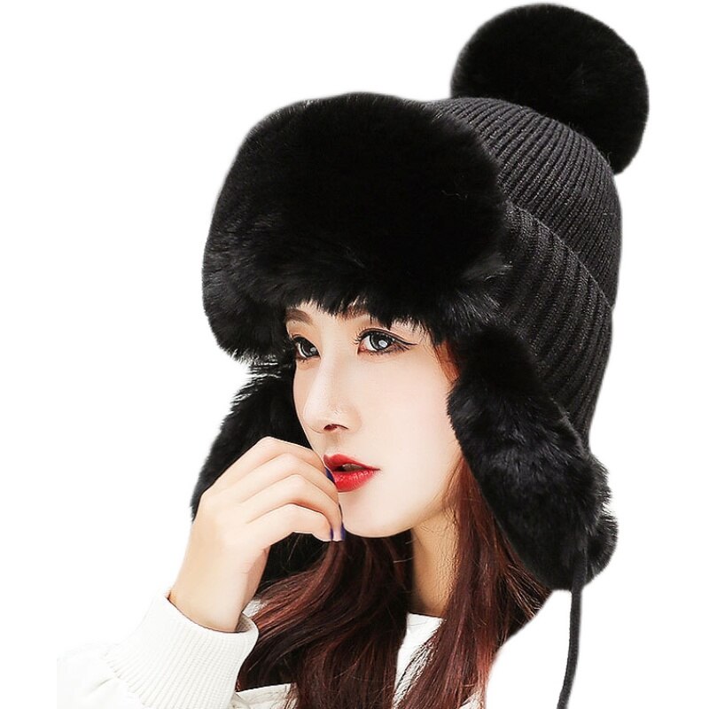 Gorro de lana suave y cálido para mujer, gorros para esquí, 6 colores, Unisex, Otoño e Invierno