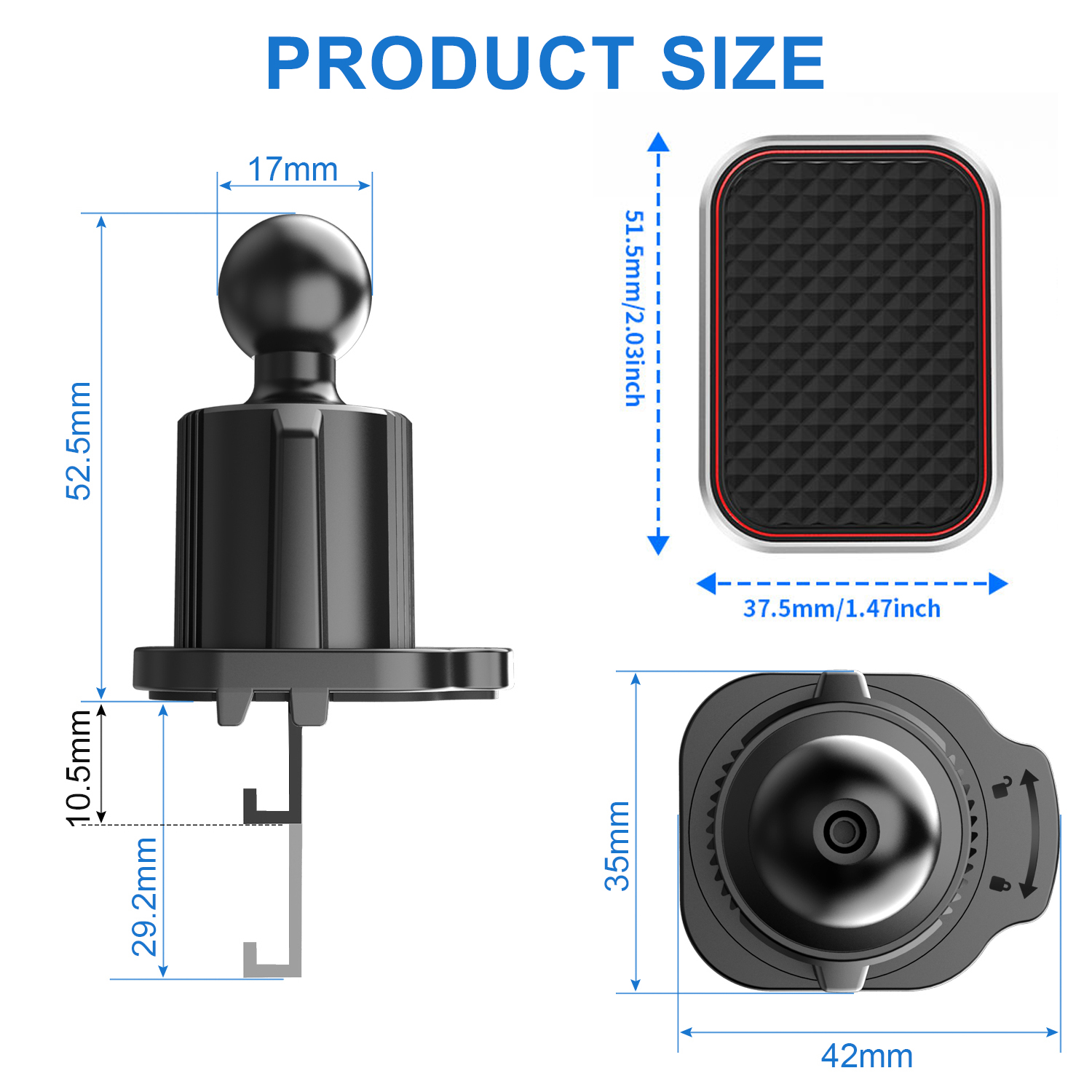 Soporte magnético para teléfono de coche, ventilación 2025, actualización de 6 imanes fuertes, gancho de montaje Universal para teléfono móvil, base de ventilación giratoria 360