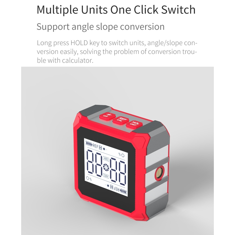 Magnetic Digital Level 360° Angle Finder Digital Inclinometer Protractor Precise Measurement Tool Auto Flip and Read N1HF