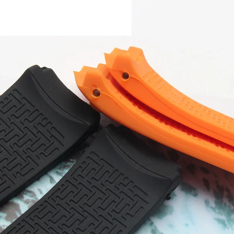 Silikon klokkerem som passer til tissot t-touch  t013 t047 20mm 21mm svart oransje sport vanntett gummirem  t091 t013420a