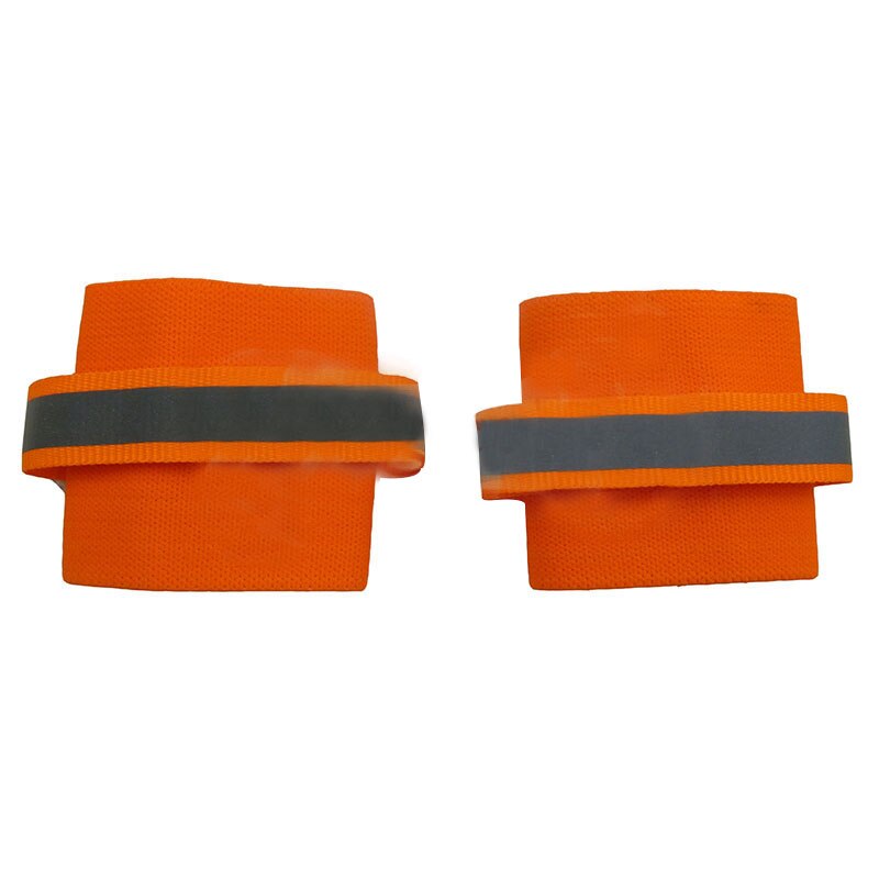 2pc handledsband andas hund husdjur handledsskydd glödande säkerhet husdjursprodukter reflekterande handledsband för hund husdjur säkerhet benomslag: Orange / M