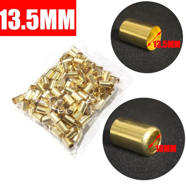 Sprayer Tube Sleeve 50Pcs/Pack High Pressure Pipe Copper Cover 11cm 15cm Agricultural Buckle Water Joint Brass Sleeves: 13.5mm