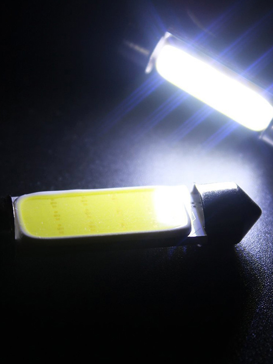 10 unids/lote blanco COB C5W bombillas LED 12V 24V coche Auto adorno cúpula luces LED interiores lámpara techo bombilla de lectura 31mm 36mm 39mm 41mm