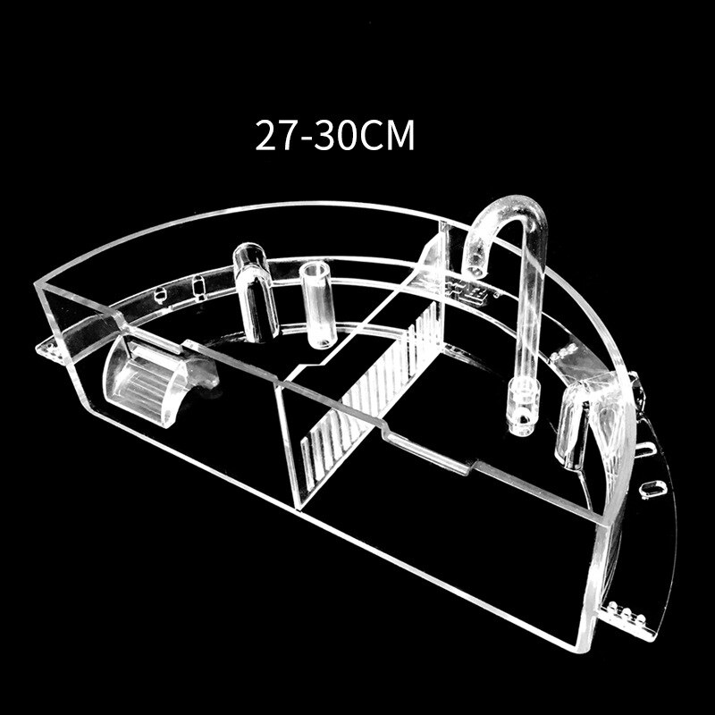 3 in 1 Aquarium Filter Kasten Externe Acryl Externe Hänge Wasserfilter Aquarium Filter Kasten für Runde Fisch Panzer zubehör: XL