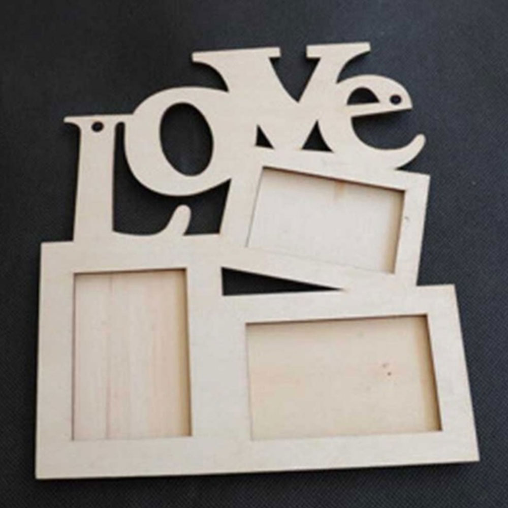 Sneeuw parel klei model LIEFDE frame hout Home Decoratie DIY voor Vriend Kinderen Hart