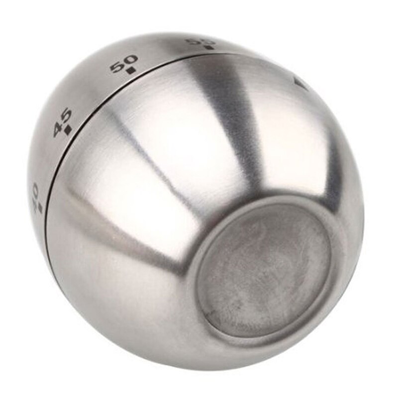 60 Minutes Stainless Steel Egg Cooker Timer (Silver)
