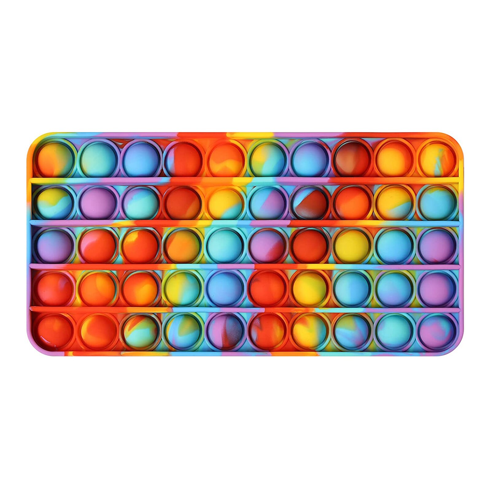 Caja de lápices para aliviar el estrés para niños, juguete antiestrés, caja de papelería de burbujas, juguete sensorial: Colorful