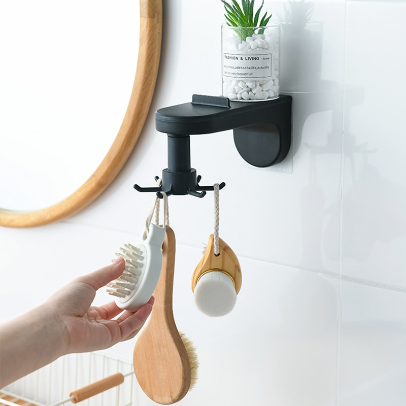 Perchero de almacenamiento rotativo de 360 grados para cocina, con gancho giratorio, soporte para utensilios de cocina, organizador para colgar cucharas, ollas, utensilios