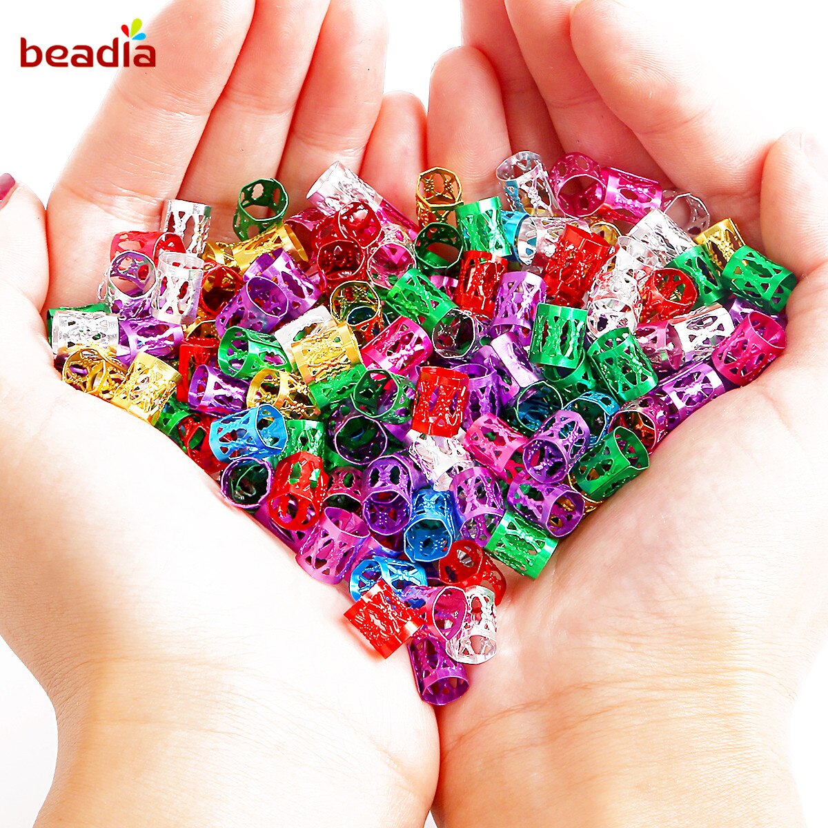 50/100 Pcs Verschillende Vorm Kralen Verstelbare Haar Vlechten Dreadlock Kralen Braid Ringen Manchet Clips Buizen Sieraden Bevindingen