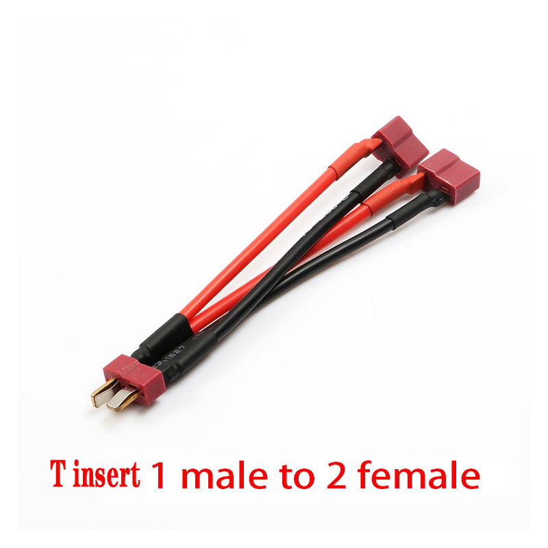 XT60 XT90 Male/Female Cable Parallel Battery Connector 3-Way 14AWG Silicone Wire Dual Extension Y Splitter for Charger Motor: WHITE