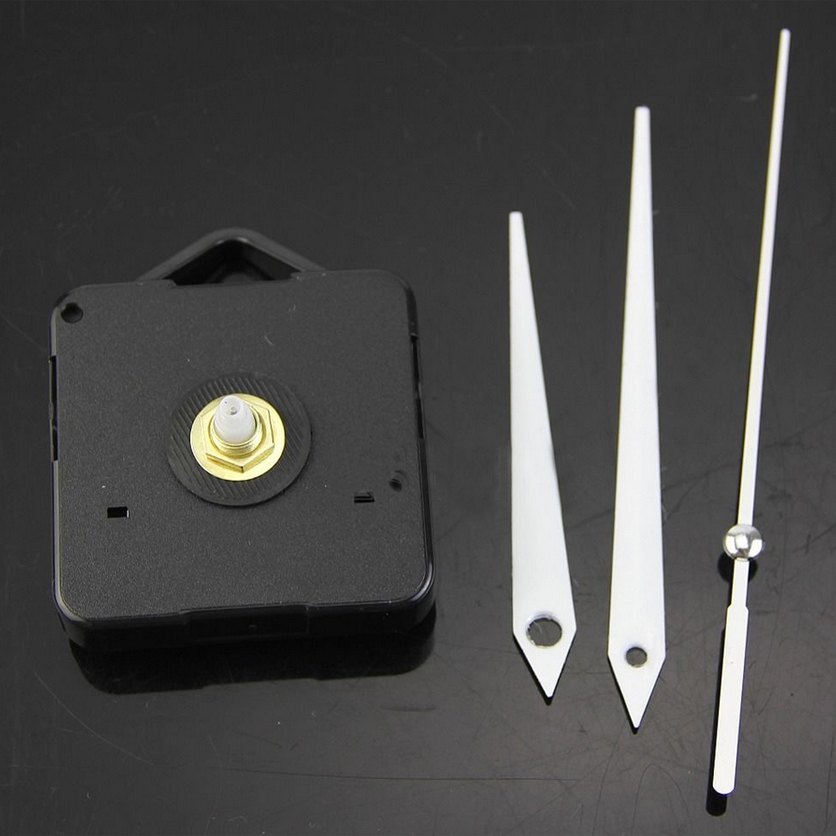 Quartz Wall Clock Movement Mechanism DIY Repair Tool Parts Kit White Hands