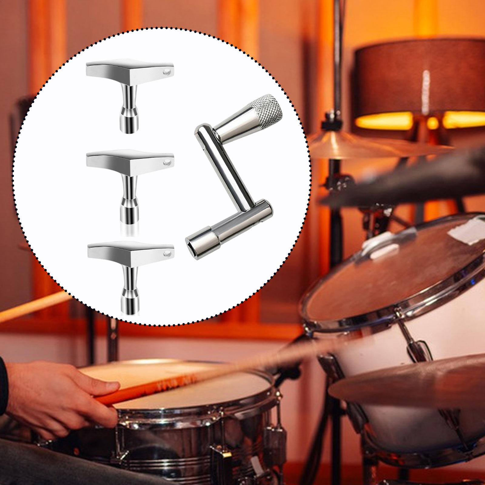 4 stks/set Drum Key Tuning Wrench Percussie Deel Hoofd Vervanging Boor Drum Key Handje voor Muziekinstrumenten Percussie