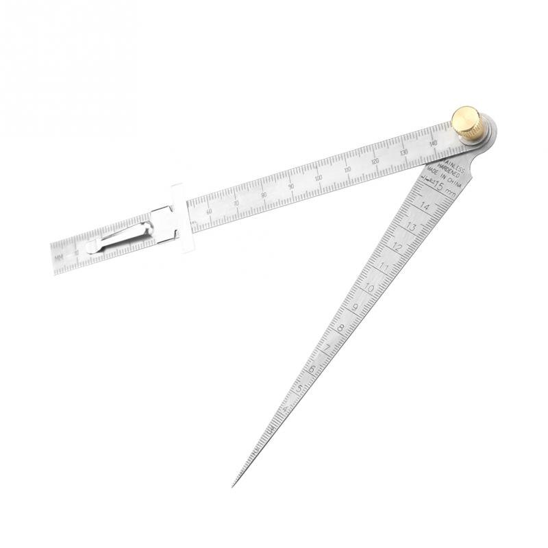 1Pcs Stainless Steel Welding Taper Feeler Gauge Depth Ruler Hole Size Inspection Gage For Measurement Tool 1-15mm