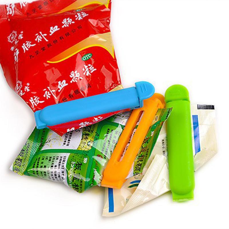 5 st återanvändbar plastpåse klämma mat mellanmål färskt håller fuktsäker förseglingsklämma förvaringshjälp användbara hemverktyg