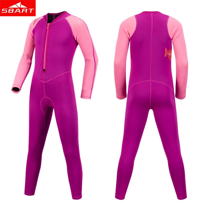 Sbart 2Mm Een Stukken Kinderen Warm Neopreen Wetsuits Kinderen Swimwears Duikpakken Lange Mouwen Jongens Meisjes Surfen Rash guards