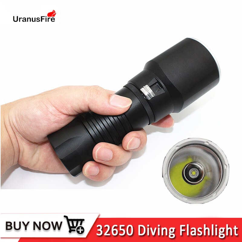 Onderwater 100M Scuba Waterdichte Duiken Zaklamp XM-L2 Led Wit Licht Macht Door 32650 Batterij
