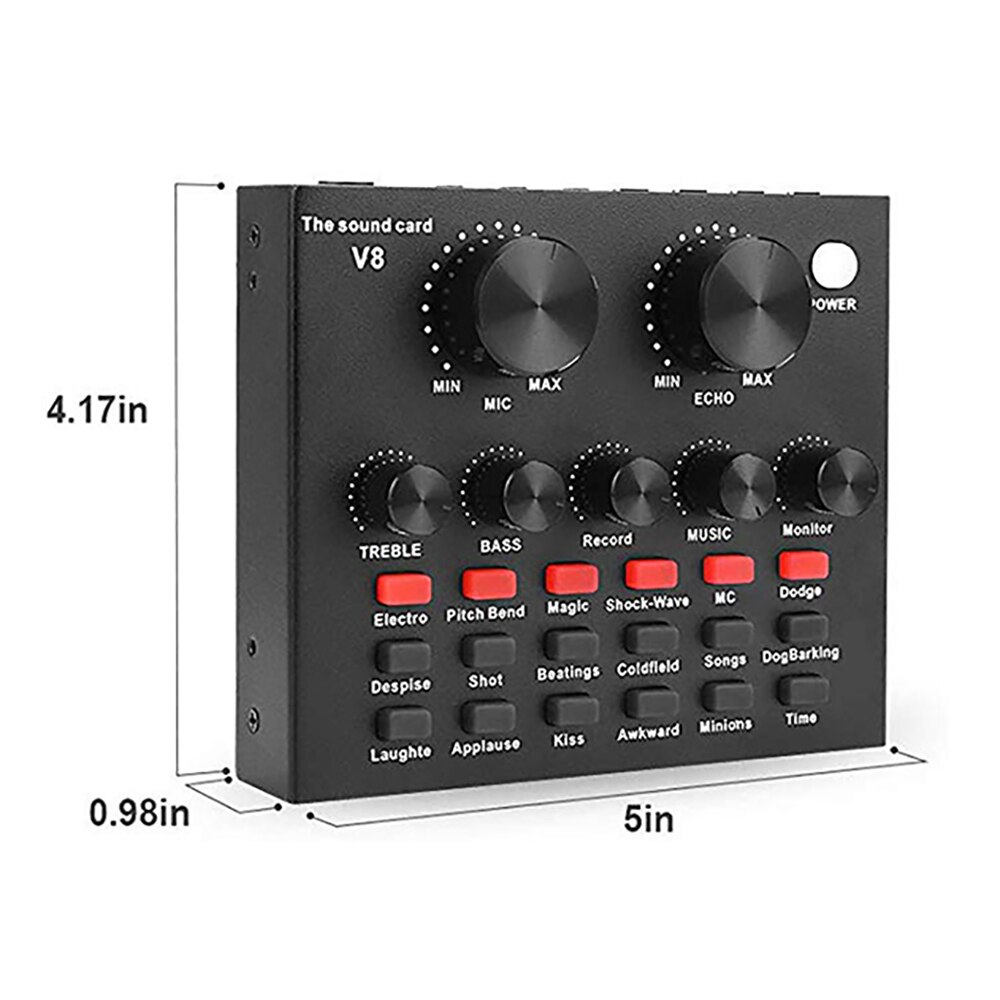 USB Sound Card With Return Function Multi-purpose Live Broadcast Sound Card Sound Card Mixer For PC Phone Computer