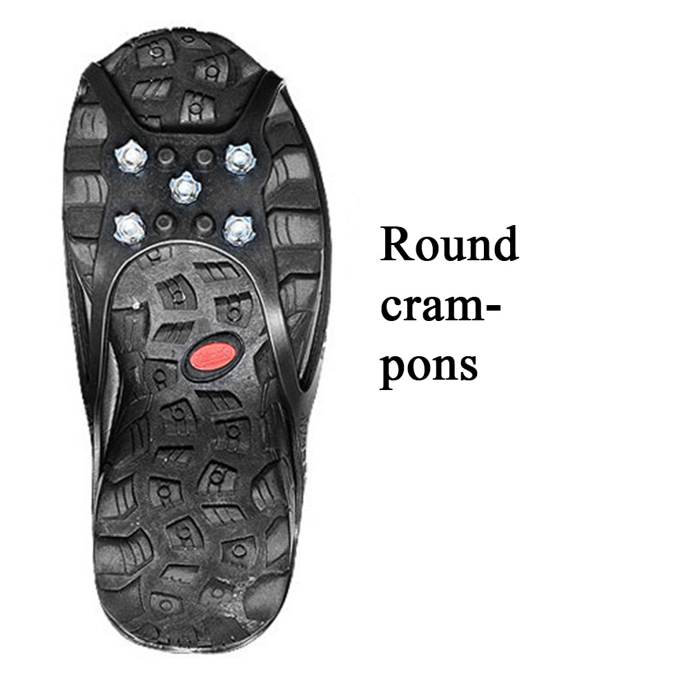 Universal 5 Teeth Hiking Anti Slip Cleats Climbing Crampon Sports Shoe Spikes Ice Gripper Mountaineering Steel Outdoor Winter