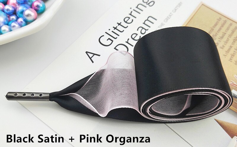 Boutique Schnürsenkel 19 Farbe 3,2 cm Breite Doppel Satin Organza Schnürsenkel Schöne Spitze Verbreitert Freizeit Sport Schuhe Schnürsenkel: Black Pink