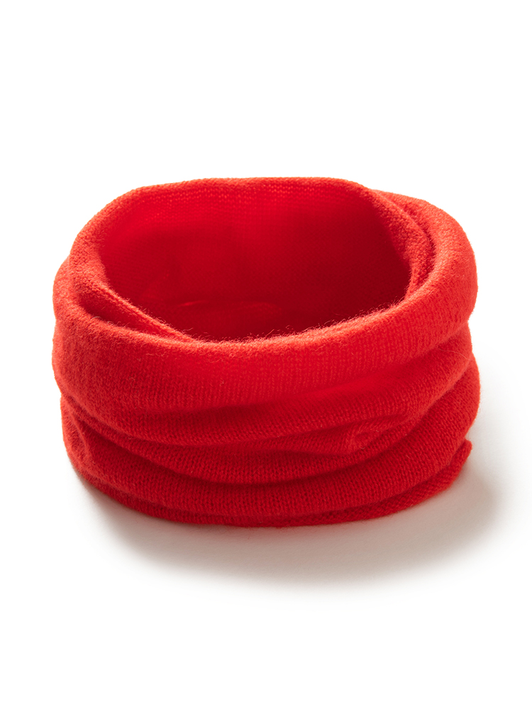 Women 100% Cashmere Bottom Price Tube Scarf Lightweight Neck Ring Warmer Cowl Collar Loop Female Soft Knitting Accessories Girls: Red