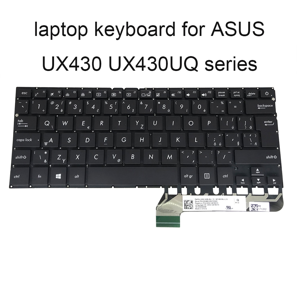 Teclado de retroiluminación UX430, teclados de repuesto para ASUS zenbook UX 430UQ checo CS JP negro japonés 0KNB0 2627CS00 2627JP00 real