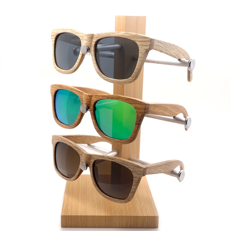 BOBO oiseau lunettes de soleil femmes hommes à la main Nature en bois lunettes de soleil polarisées avec boîte en bois AG007
