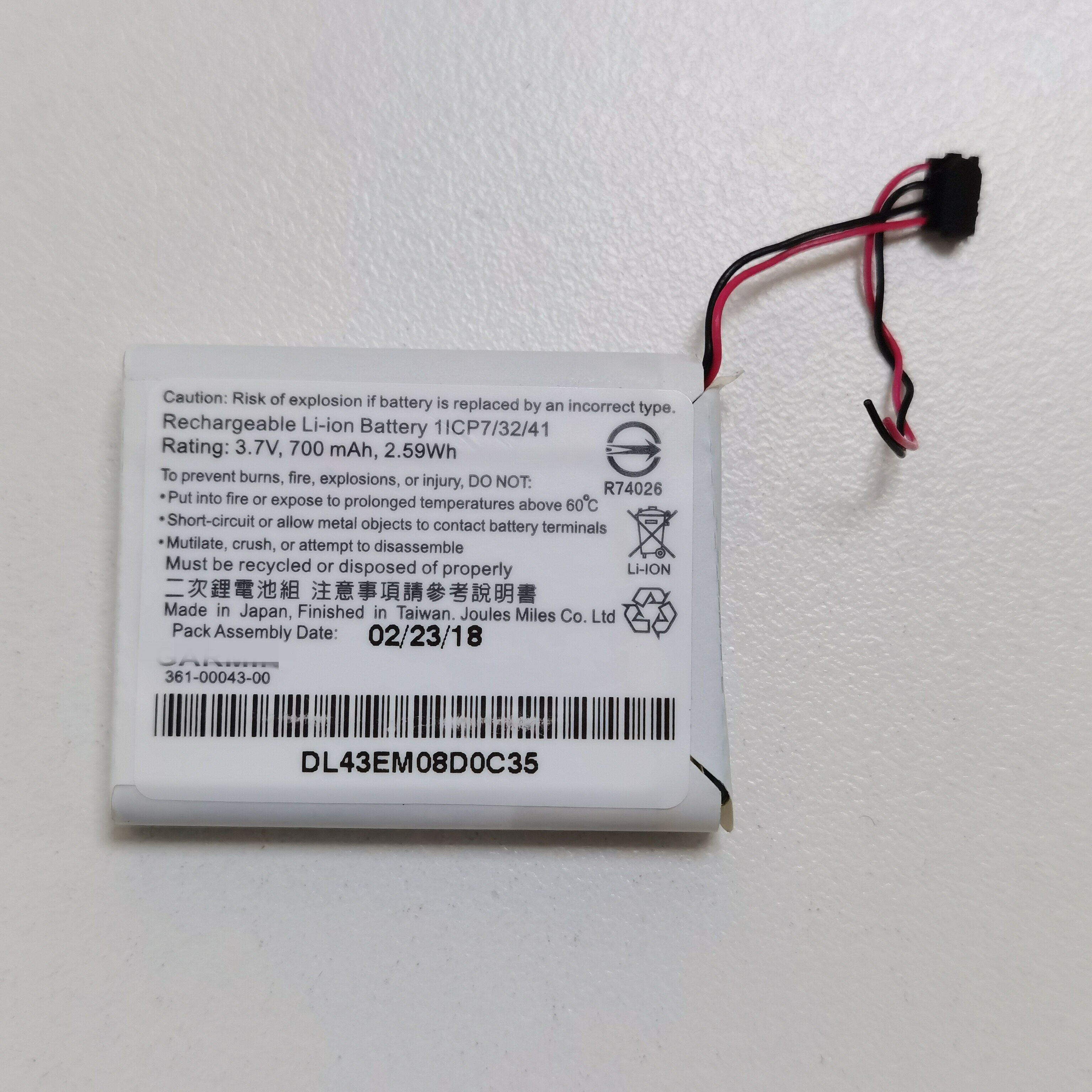 Originele Vervangende Batterij 361-00043-00 Voor Garmin Edge 200/520/500/820/520 Plus Gps fiets Computer Li-Ion Batterij