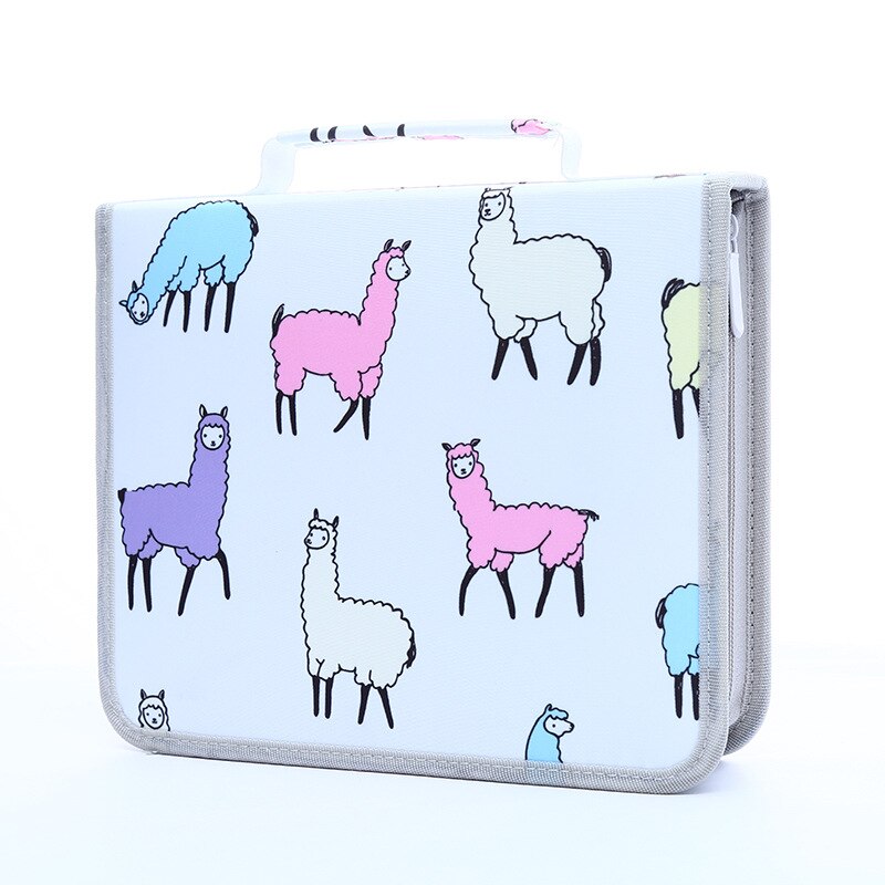 Schule Bleistift fallen 120/168/216 Löcher Pencilcase Beruf Stift Kasten Straf für Kind Bunte Kunst Tasche Große Lagerung Beutel Strafen: Weiß-120 Löcher