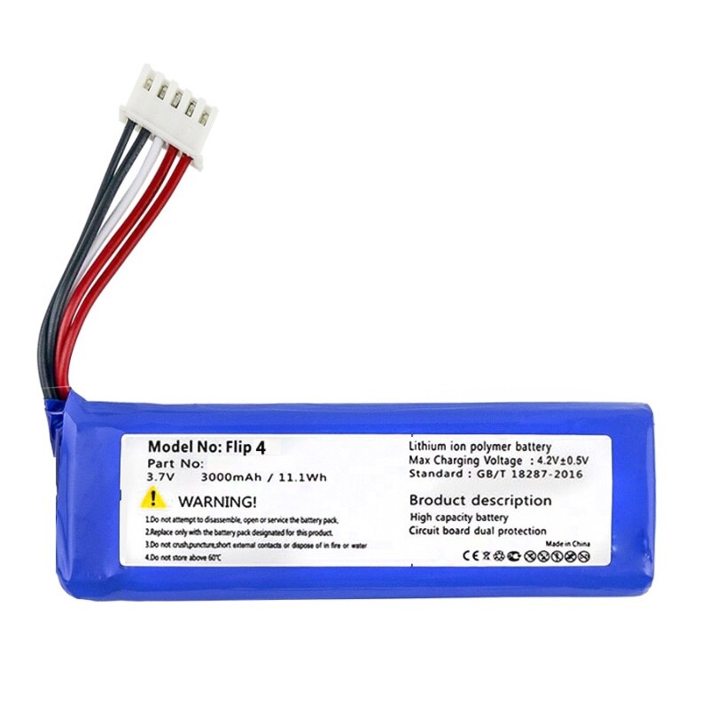 Batterij Voor Jbl Flip 3 & 4 Speler Flip3 Flip4 Li Polymer Oplaadbare Accumulator Pack Vervanging 3.7V 3000 mah GSP872693 & 01: Flip4