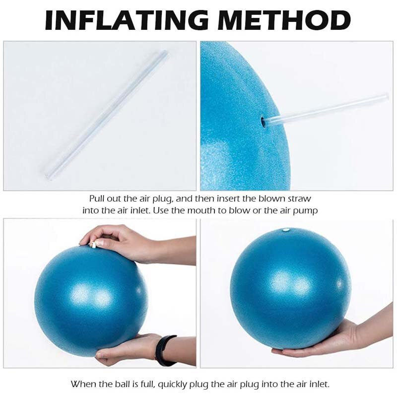 1pc mini-pilates- und yogabälle, 25cm übungsbälle für gymnastik, fitness, balance und stabilität, rutschfeste trainingsbälle, physiotherapie