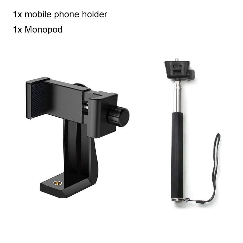 Trépied support de téléphone adaptateur standard, appareil photo numérique rotatif, support rapide, monopode réglable pour iPhone, caméscope, téléphones portables: YELLOW