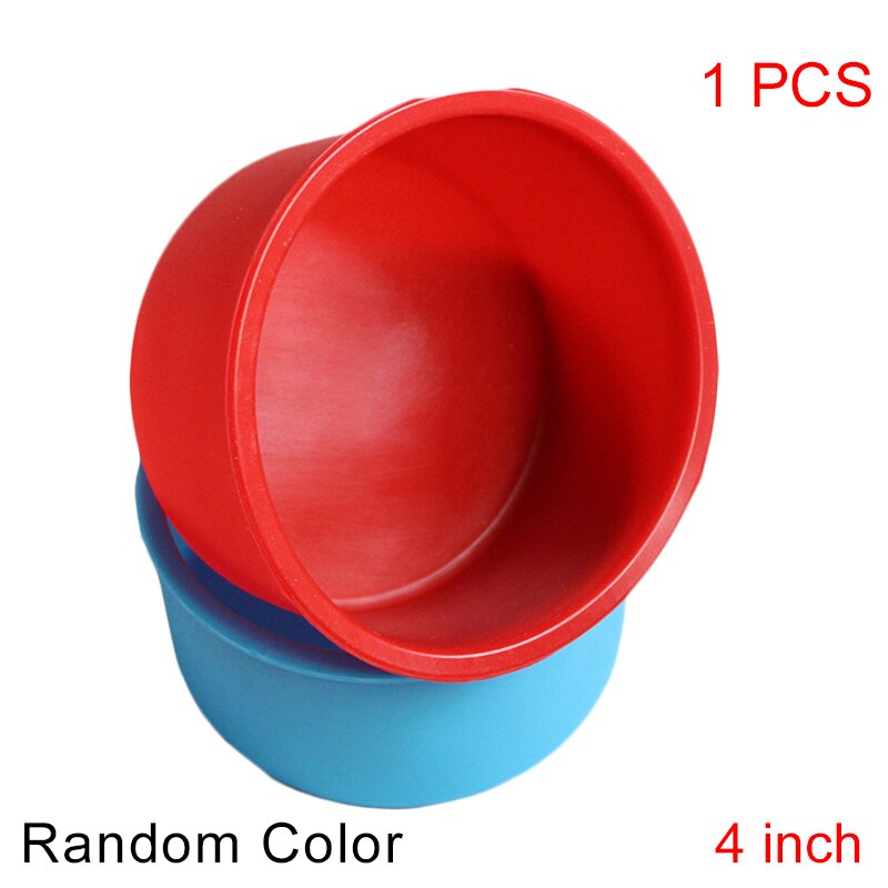 4/6/8 pulgadas cocina molde de la bandeja de silicona molde para tortas Pan para hornear herramienta Cookie bandeja Pan fino pastel molde de herramientas de cocina: 4inch