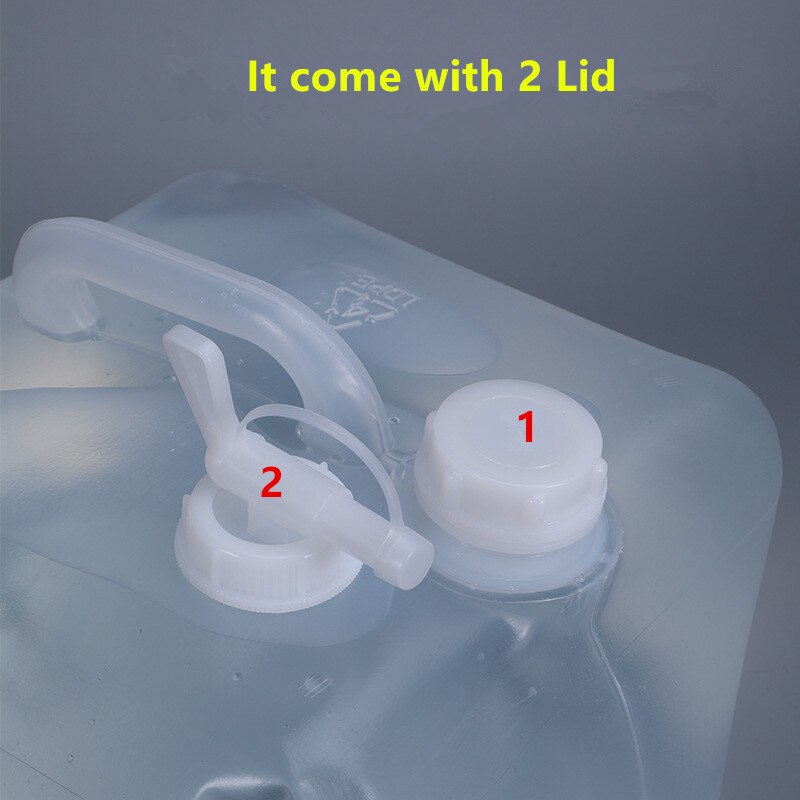 1PCS Foldable water bag with handle and Lid Portable outdoor liquid container Food Grade soft bags 5L 20L