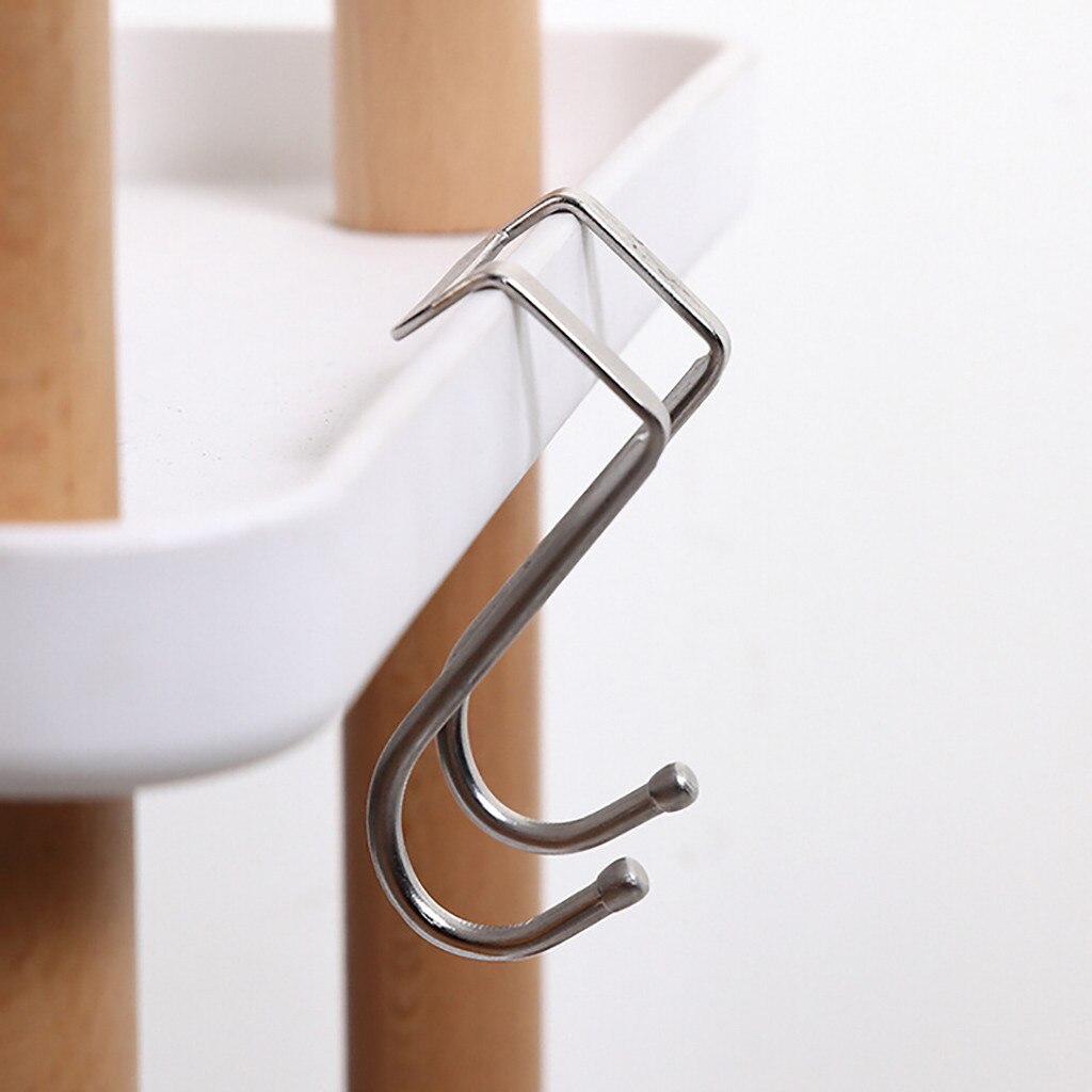 Metalen haak rvs multifunctionele haak 4 Stuks Rvs Over De Deur Haak Opslag Hanger Bloem Mand houder w517