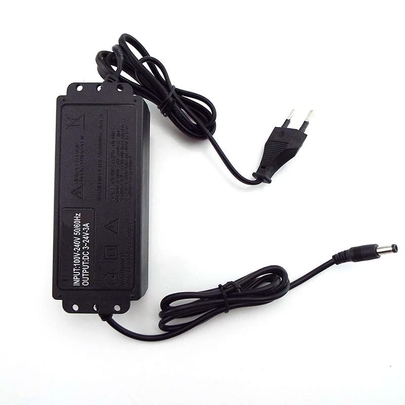 AC to DC 3V-24V 3A Adjustable Power Supply Adapter Universal Adatpor Display Screen Power Volt Switching Charger