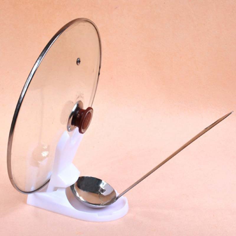 Folding Based Ladle Pot Rack Plastic Lid Pan Holder Spoon Rest Cooking Pots Stand Kitchen Utensils OCT998