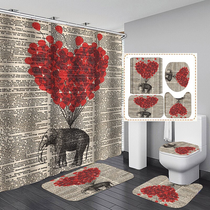 1 ensemble de tapis de douche à motif de fleurs, tapis antidérapants pour salle de bain, toilettes, bain