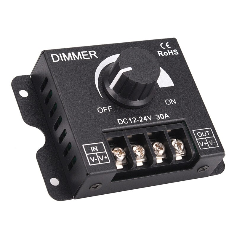 30 a LED Dimmer 24 V DC 12 V 360 W lámpara de brillo ajustable controlador de tira de luz de un solo Color suministro de controlador