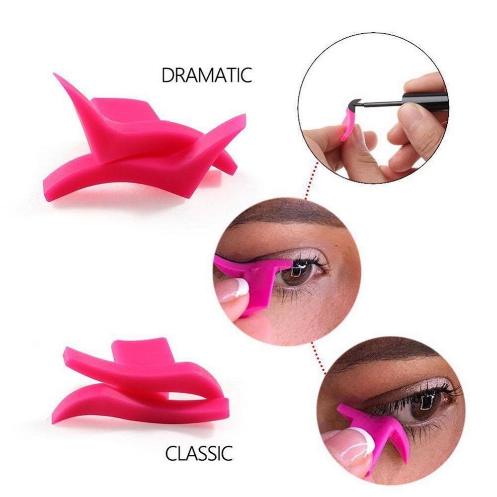 10 Pcs Cat Eyeliner Template Stencil Model Easy To Makeup Wing Style Tools Cat Eye Liner Stamping Stencil TSLM2